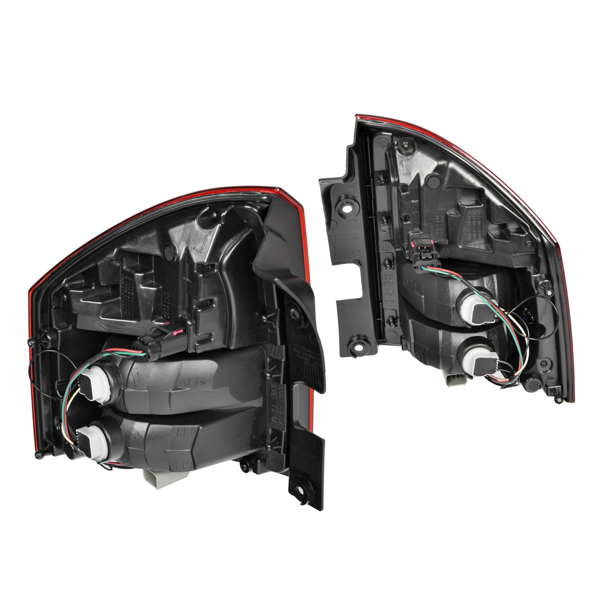 Pair LH+RH Tail Light Lamp (LED Non Tinted Red) For Jeep Compass MK 2012~2016