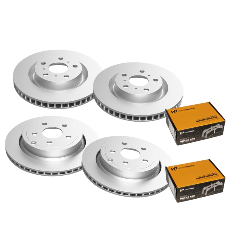 Full Set F+R Ceramic Brake Pad + Disc Rotors for Holden Commodore VE V8