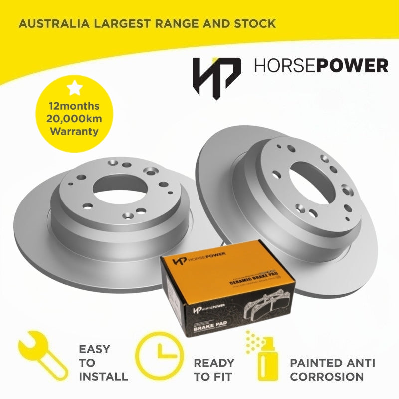Rear Brake Pads and Rotors Set for Honda Odyssey RB3 2.4L 10/2008-01/2014