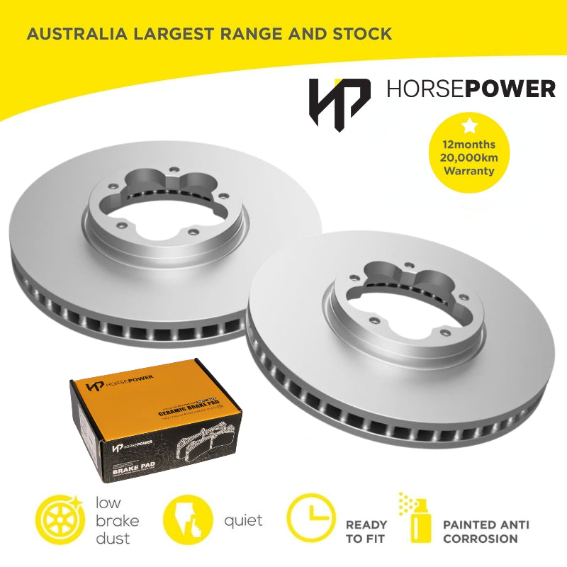Front Ceramic Brake Pads and Disc Rotor for Ford TRANSIT 2.0 2.2 VO VN Diesel 18-on