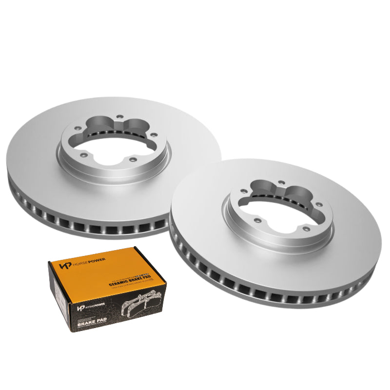 Front Ceramic Brake Pads and Disc Rotor for Ford TRANSIT 2.0 2.2 VO VN Diesel 18-on