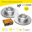Rear Ceramic Brake Pads and Disc Rotor for Ford TRANSIT 2.0 2.2 VO VN Diesel 18-on