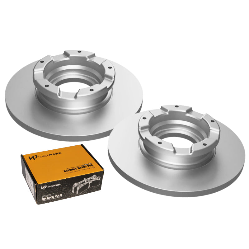Rear Ceramic Brake Pads and Disc Rotor for Ford TRANSIT 2.0 2.2 VO VN Diesel 18-on