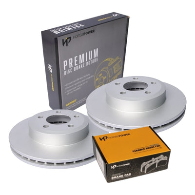 Front Ceramic Brake Pads and Disc Rotors for Falcon BA BF FG XT 02-12 including XR6 XR8