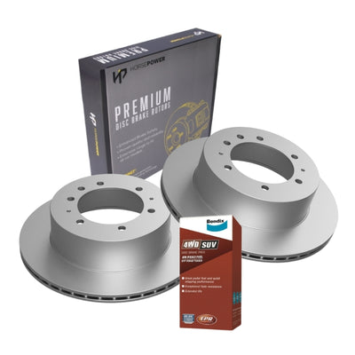 Rear Rotors and Bendix Brake Pads for Ford Maverick DA 4.2L 02/1988-09/1993