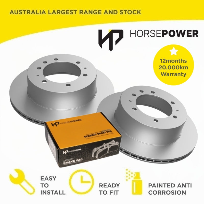 Rear Brake Pads and Rotor Set for Ford Maverick DA 4.2L 02/1988-09/1993