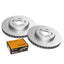 Front Cermaic Brake Pads and Disc Rotors Set for Lexus LS400 1994-1997