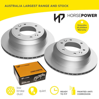 Rear Ceramic Brake Pads and Disc Rotors Set for Hyundai iLoad VAN TQ 2008-18