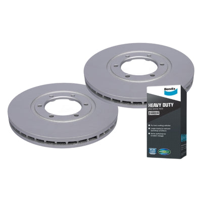 Front Bendix HD Brake Pads and Rotors Set for Mazda B2500 UF 2.5L 4WD 1996-1999