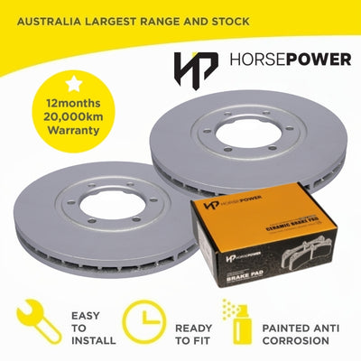 Front Brake Pads and Rotors Set for Mazda Bravo UF 2.5L 4WD 1996-1999