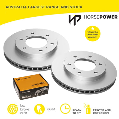 Front Brake Pads and Disc Rotors SET for Mitsubishi PAJERO NM NP 00-07