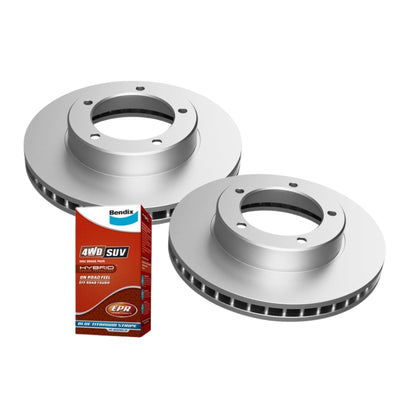 Front Bendix Brake Pads and Disc Rotors Set for LANDCRUISER HDJ100 UZJ100 98-07 Lexus LX470 4.7