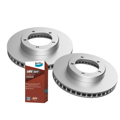 Front Bendix 4WD Brake Pads Disc Rotors for LANDCRUISER 100 FZJ105 HZJ105 98-07