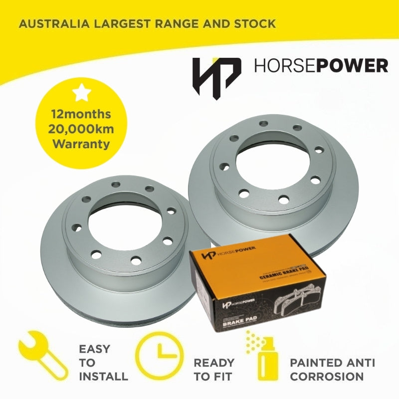Front Brake Pads and Rotor Hat Type for Ford F350 7.3L 10th Gen 99-05