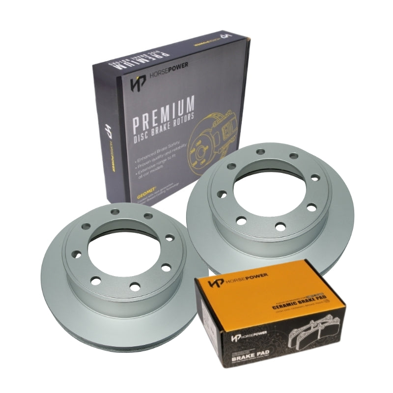 Front Brake Pads and Rotor Hat Type for Ford F350 7.3L 10th Gen 99-05