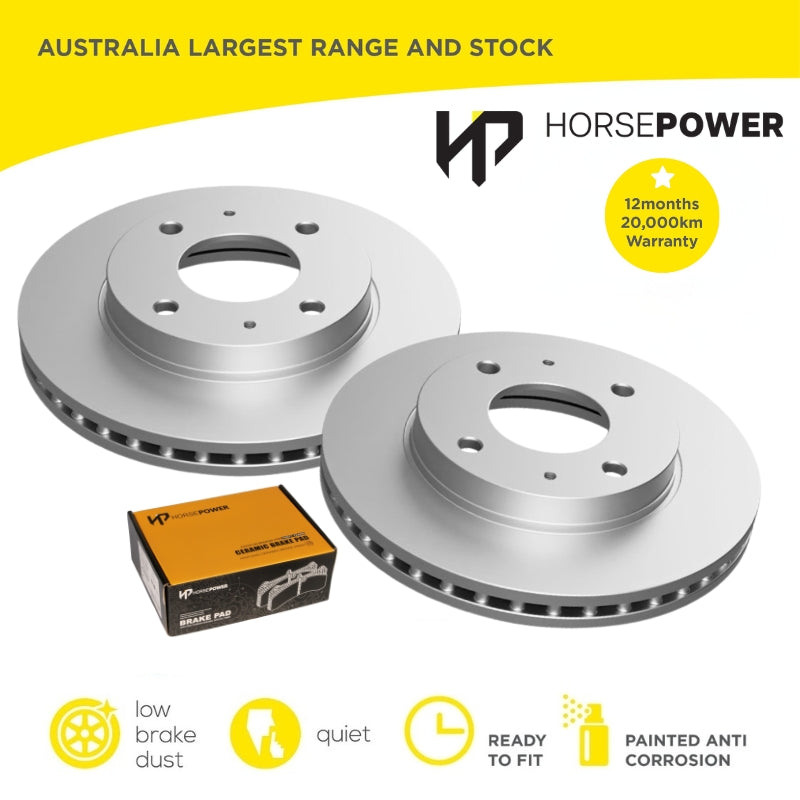 Front Brake Pads and Disc Rotors Set for Hyundai SONATA 2.0L 2.5L EF 2001-2005