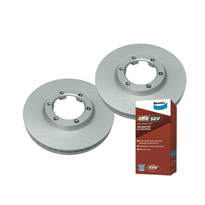 Front Brake Disc Rotors + Bendix Brake Pads for  Isuzu D-MAX TFR85 3.0TD 08-12