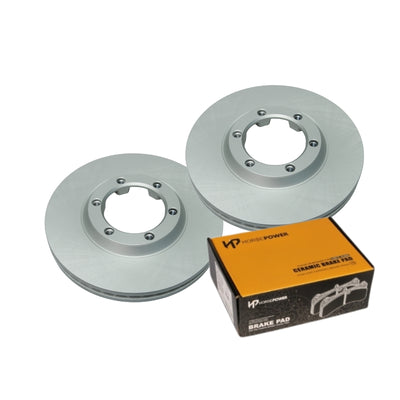 Front Brake Pads and Disc Rotors Set for Isuzu D-MAX TFR85 3.0TD 2008 - 2012