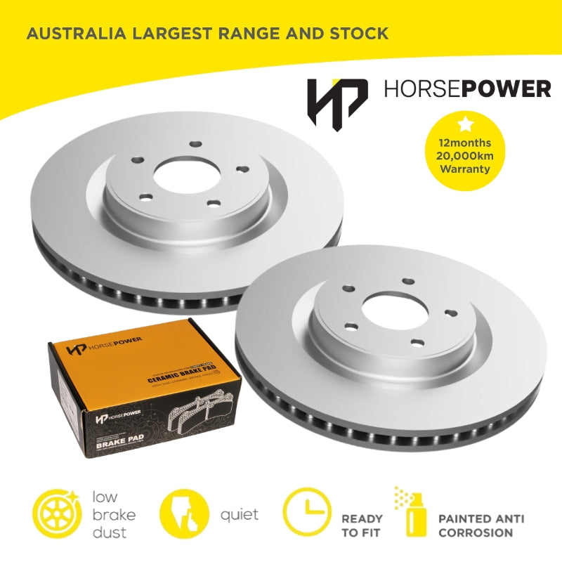 Front Ceramic Brake Pads and Disc Rotors for Nissan Pathfinder R52 2013-2017