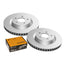 Front Ceramic Brake Pads and Disc Rotors for Nissan Pathfinder R52 2013-2017