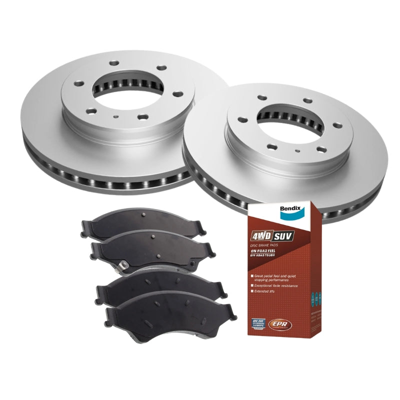 Front Bendix 4WD Brake Pads and Disc Rotors for Ford RANGER PX PY Mazda BT-50 UP UR 2011-2026