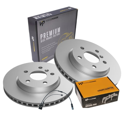 Front Disc Rotors and Brake Pad Set for Mini Cooper F55 1.5L 11/2014-03/2021