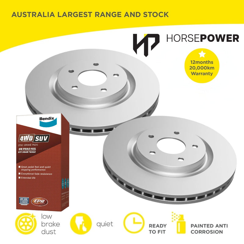 Front Bendix 4WD Brake Pads Disc Rotors set for Nissan X-trail T32 7 Seater only