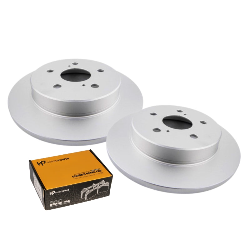 Rear Brake Disc Rotors and Brake Pads for Toyota Camry ASV70 RAV4 AXAH52