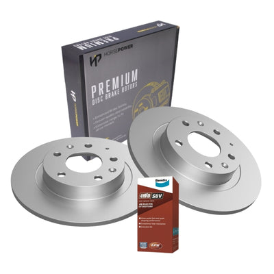 Rear Disc Rotors and Bendix Brake Pads for Mazda CX-3 DK 2.0L 03/2015-01/2018 281mm