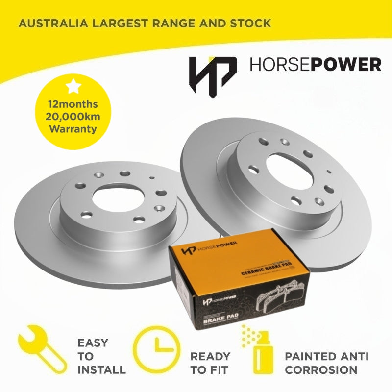 Rear Disc Rotors and Brake Pads for Mazda CX-3 DK 2.0L 03/2015-01/2018 281mm