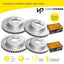 FULL SET Front and Rear Brake Pads Disc Rotors for Ford Territory SX SY SZ TX