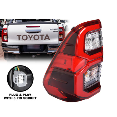 LH Left Tail Light Rear Lamp LED For Toyota Hilux Ute 2020~2025 SR5 Rogue Rugged