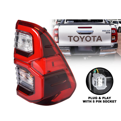 RH Right Tail Light Rear Lamp LED For Toyota Hilux 2020~2025 SR5 Rogue Rugged