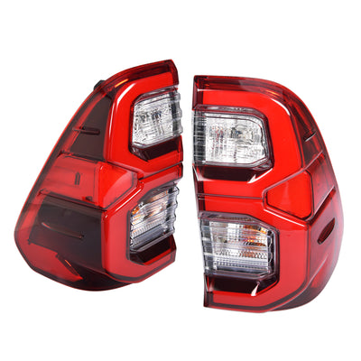 UPGRADE Tinted LED Pair LH+RH Tail Lights Lamps For Toyota Hilux Ute 2015~2025
