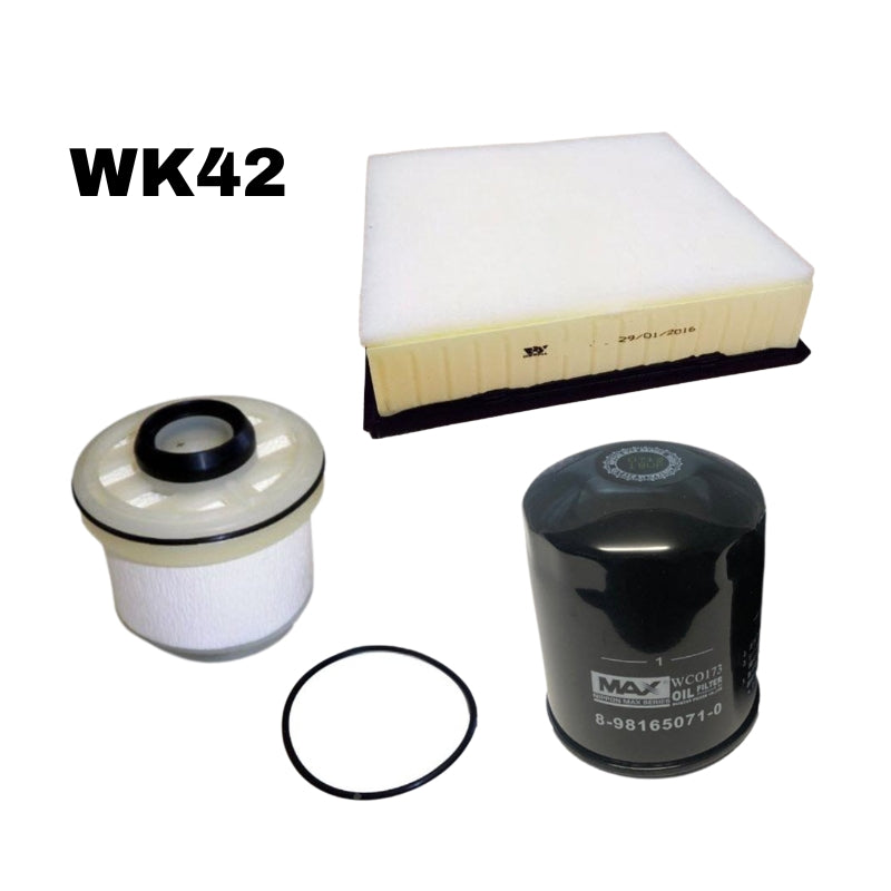 Wesfil Air Oil Fuel Filter Service Kit For ISUZU D-MAX TFR 3.0L 4JJ1-TCX 12-20