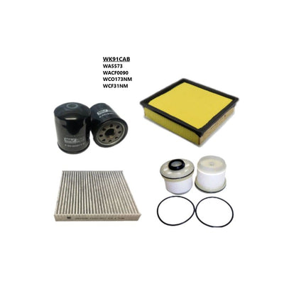 Wesfil Air Pollen Oil Fuel Cabin Filter Kit WK91CAB for Isuzu Dmax 3.0L TFR 4JJ3-TCX