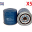 5x WESFIL OIL FILTERs for Ford FALCON 2002-2016 TERRITORY 2005-2016 WZ516