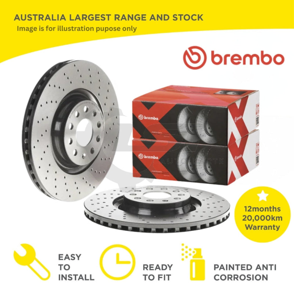BREMBO Front LEFT and RIGHT Brake Disc Rotor for BMW X5 G05 Dimpled 395mm Brake Disc Rotors