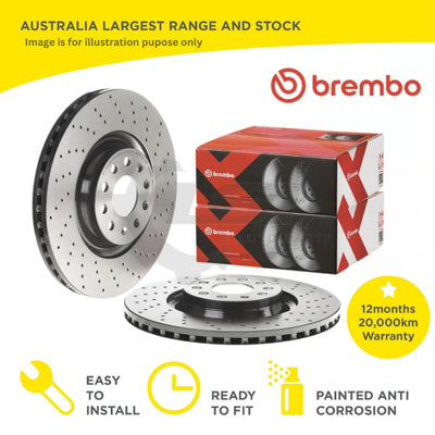 BREMBO Front LEFT and RIGHT Brake Disc Rotor for BMW X5 G05 Dimpled 395mm Brake Disc Rotors