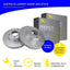 Dimpled Slotted Rear Brake Disc Rotors For Holden Berlina Vw 06-14 Kit