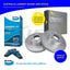 Dimpled Slotted Rear Disc Rotor +Bendix Brake Pad For Holden Berlina Ve 06-14 Kit