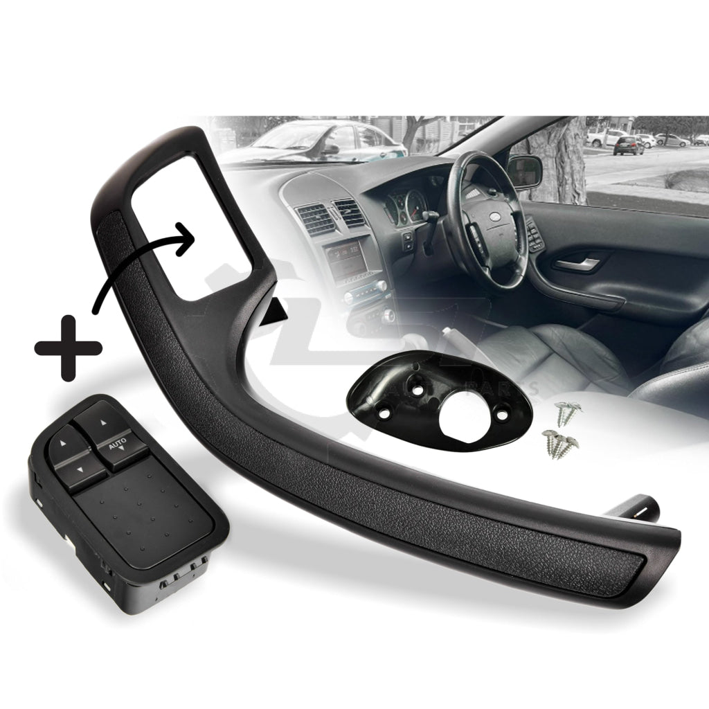 Driver Door Pull Grab Handle Trim + 2 Button Switch Ford Falcon Ba Xr6 Xr8 Xt Xr