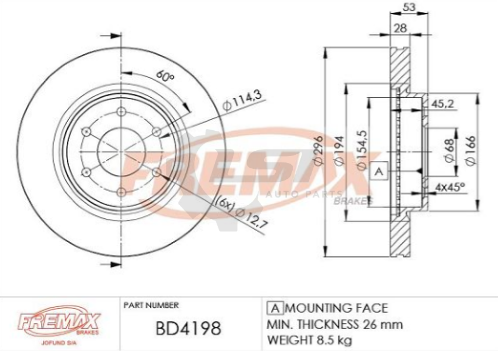 Fremax Front Disc Rotors + Brake Pads For Nissan Navara Rx St St-X D40 2.5 05-15 Kit