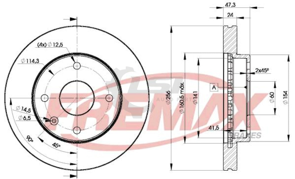 Fremax Front Disc Rotors For Daewoo Lacetti 1.8 03-04 Brake