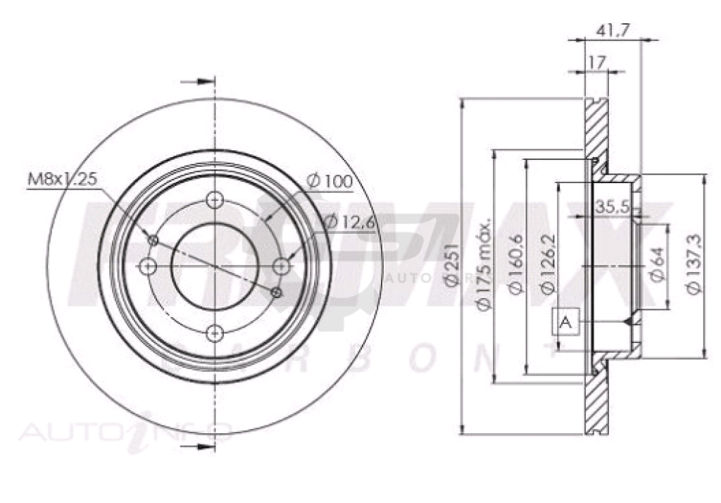 Fremax Front Disc Rotors For Mitsubishi Mirage La A03A 1.2 2013-2020 251Mm Brake