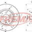 Fremax Front Disc Rotors For Volkswagen Golf Vr6 Mk3 2.8 94-98 280Mm Brake
