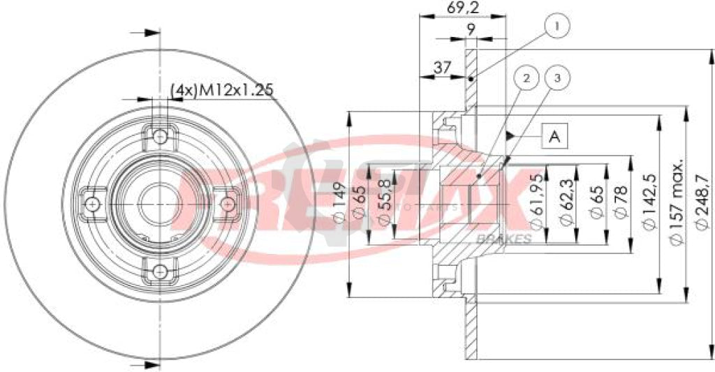 Fremax Rear Disc Rotors For Citroen C3 1.4 1.6 03-12 Brake