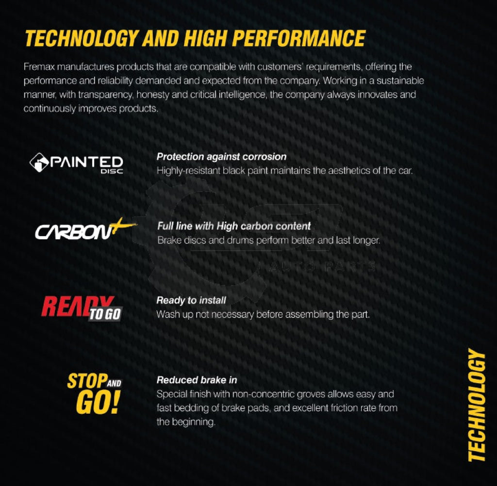 Fremax Rear Disc Rotors For Renault Laguna 3.0 02-06 Brake