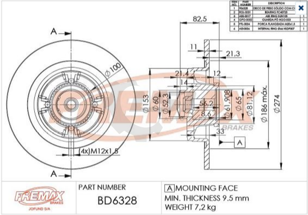 Fremax Rear Disc Rotors For Renault Scenic Ja 1.6 01-02 Not Rxe Model Brake