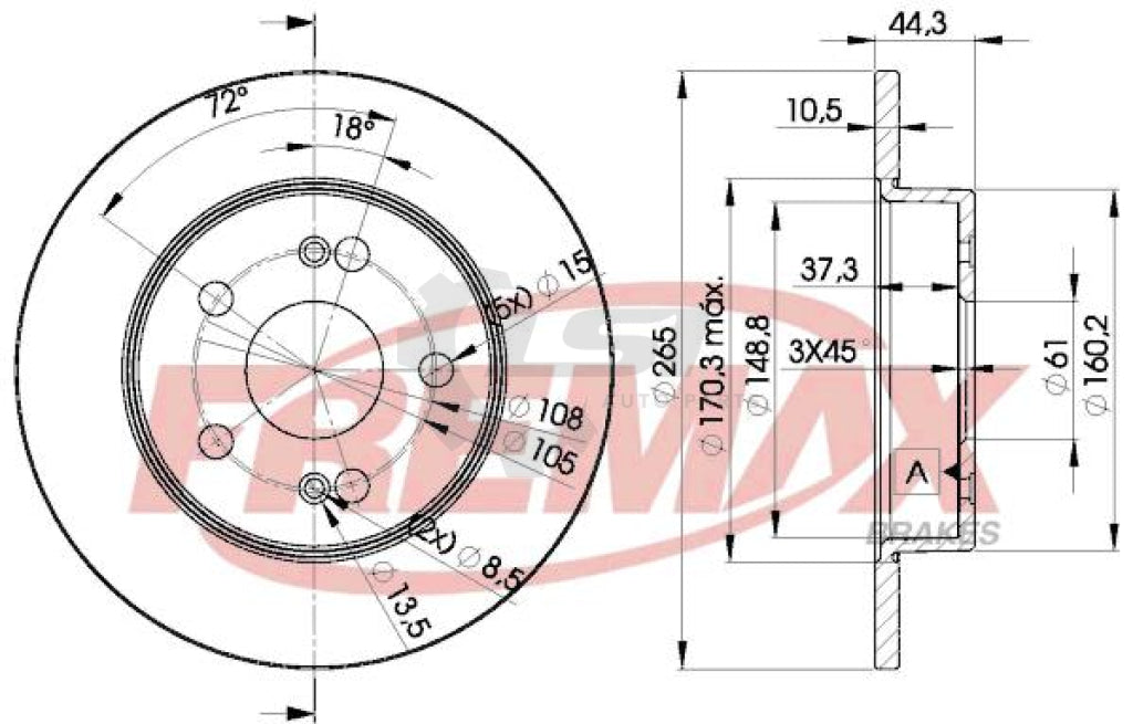 6 Rotor Rx4 Fremax Rear Disc Rotors for Renault Scenic RX4 2.0 01-04 – LSI Auto Parts